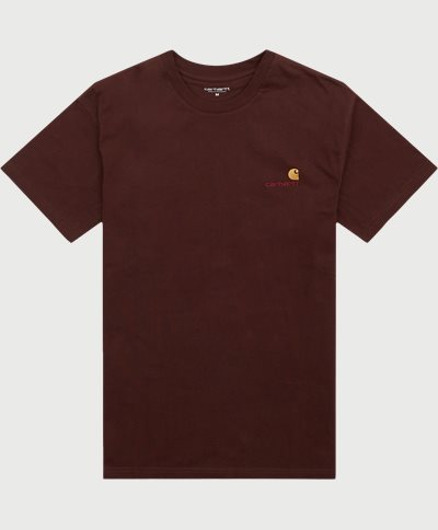 Carhartt WIP T-shirts S/S AMERICAN SCRIPT T-SHIRT I029956 Bordeaux