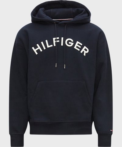 Tommy Hilfiger Sweatshirts 31070 HILFIGER ARCHED HOODY Blå