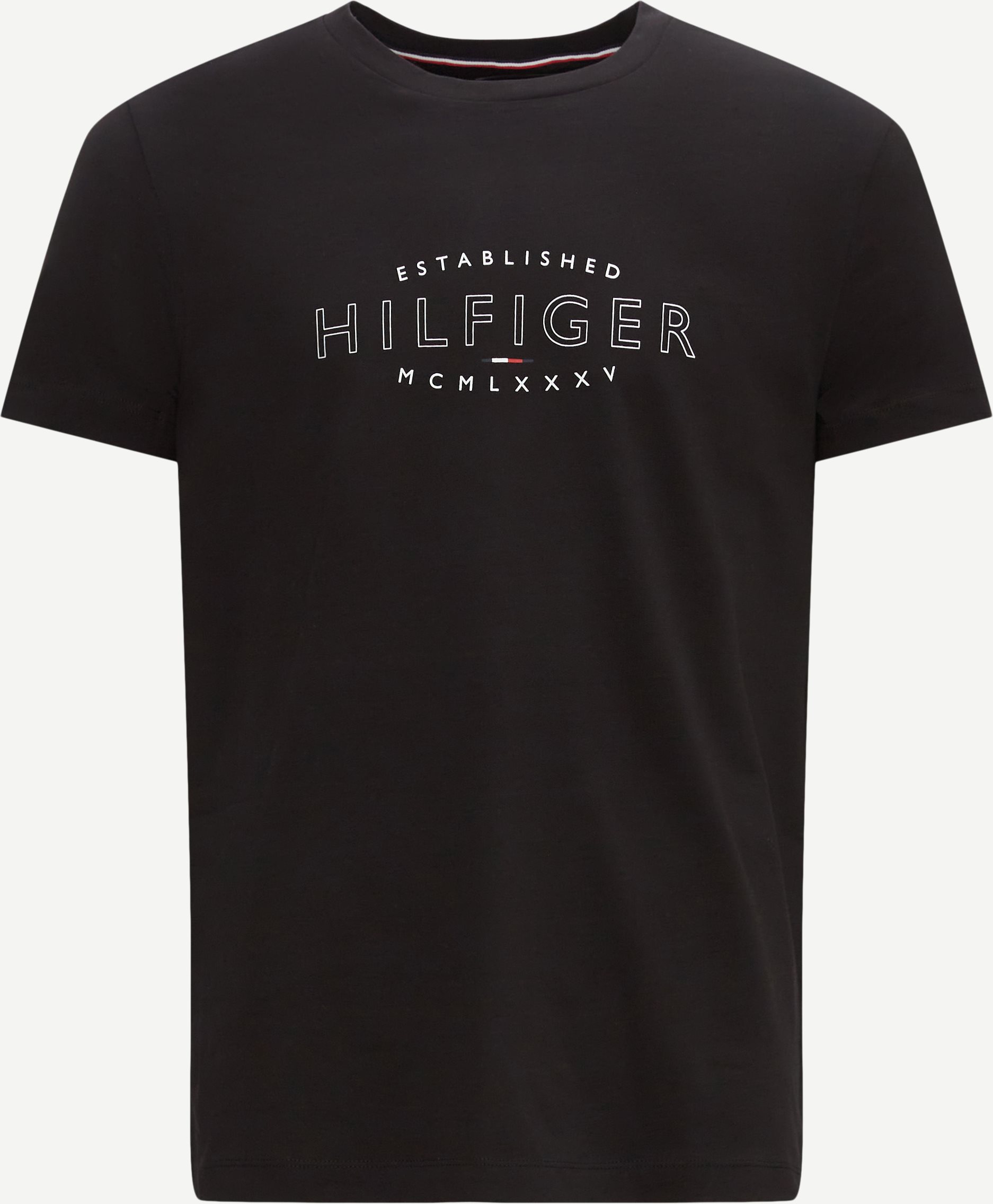 Tommy Hilfiger T-shirts 30034 HILFIGER CURVE LOGO TEE Black