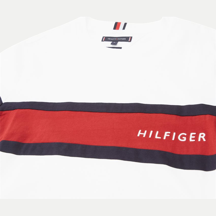 Tommy Hilfiger T-shirts 29282 COLOUR BLOCK PLACEMENT TEE HVID