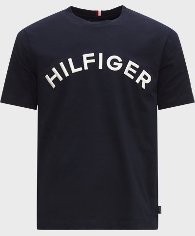 Tommy Hilfiger T-shirts 30055 HILFIGER ARCHED TEE Blå