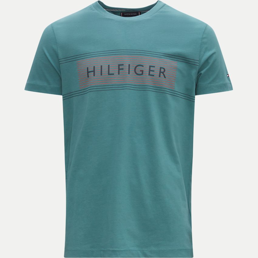 Tommy Hilfiger T-shirts 30035 BRAND LOVED CHEST TEE GRØN