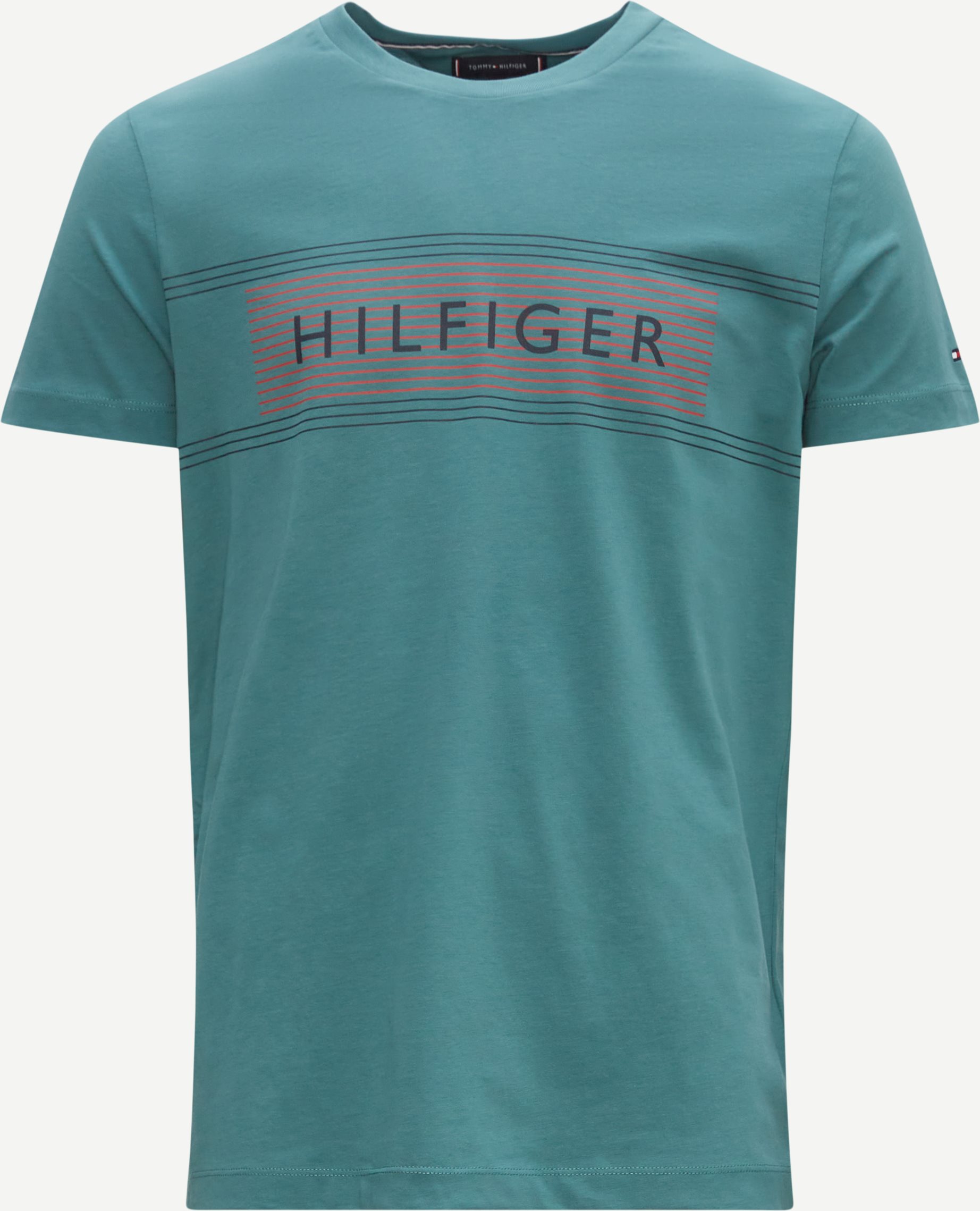 Tommy Hilfiger T-shirts 30035 BRAND LOVED CHEST TEE Grøn