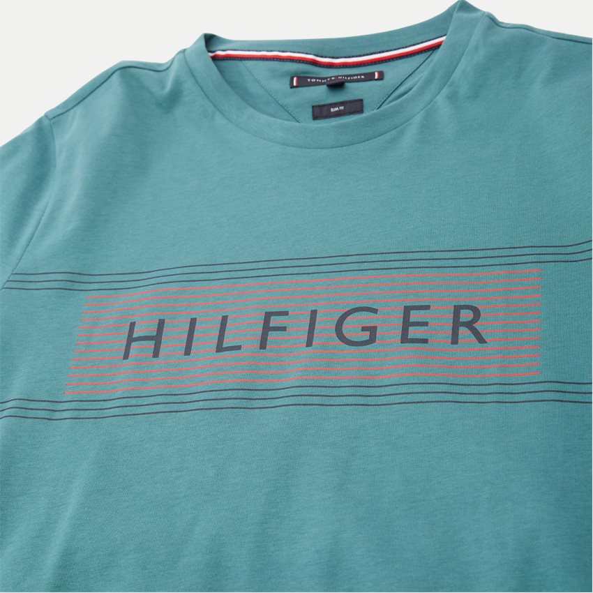 Tommy Hilfiger T-shirts 30035 BRAND LOVED CHEST TEE GRØN