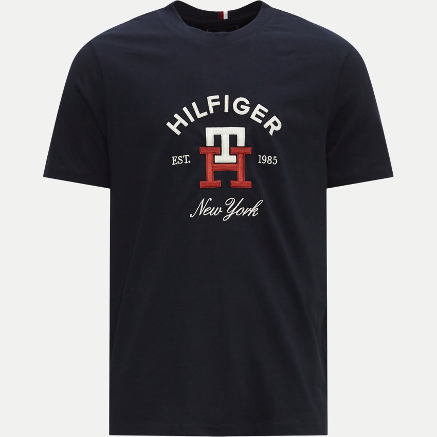 Tommy Hilfiger T-shirts 30043 CURVED MONOGRAM TEE NAVY