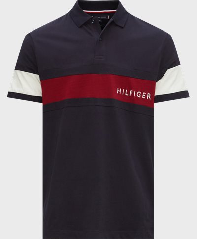 Tommy Hilfiger T-shirts 30755 COLOUR BLOCK PLACEMENT REG POLO Blå