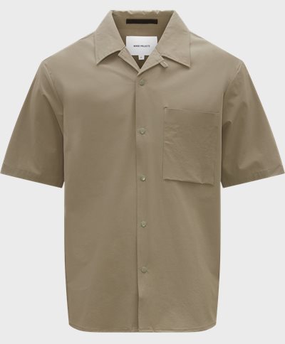 Norse Projects Short-sleeved shirts N40-0626 CARSTEN TRAVEL LIGHT Army