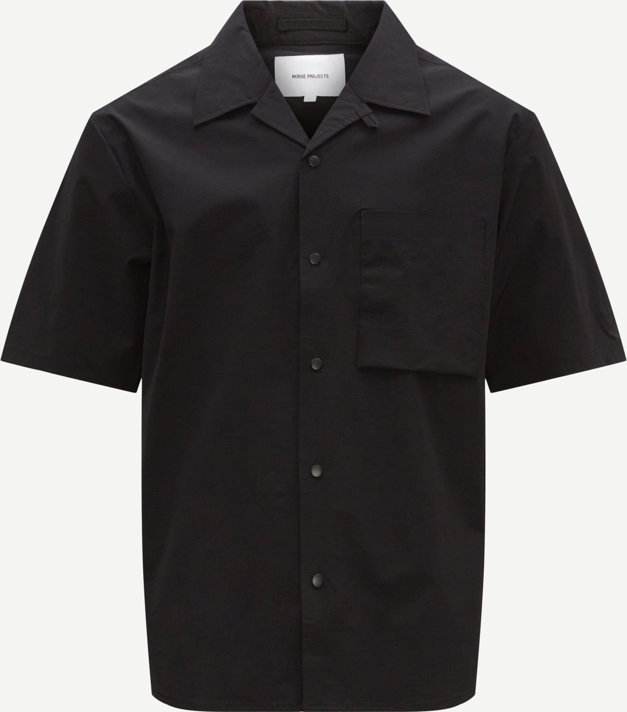 Norse Projects Short-sleeved shirts N40-0626 CARSTEN TRAVEL LIGHT Black