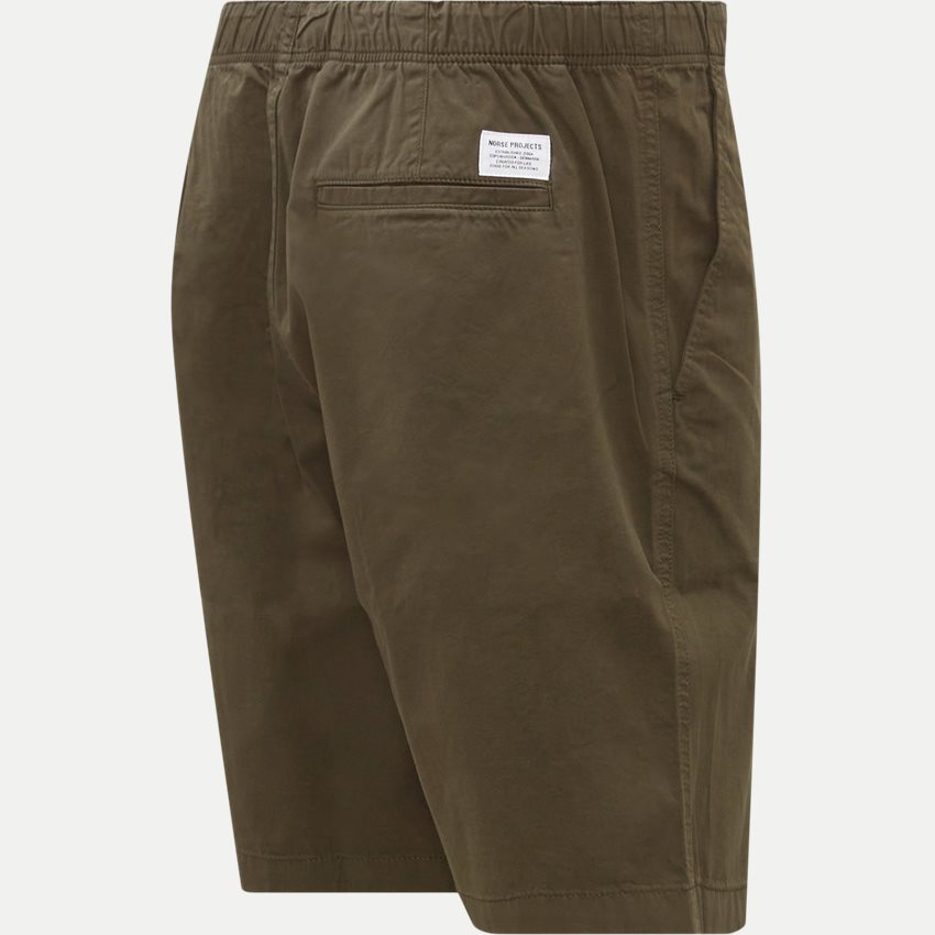 Norse Projects Shorts N35-0577 EZRA LIGHT TWILL SHORTS  ARMY
