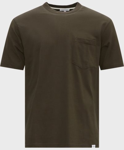 Norse Projects T-shirts N01-0553 JOHANNES STANDARD POCKET Army