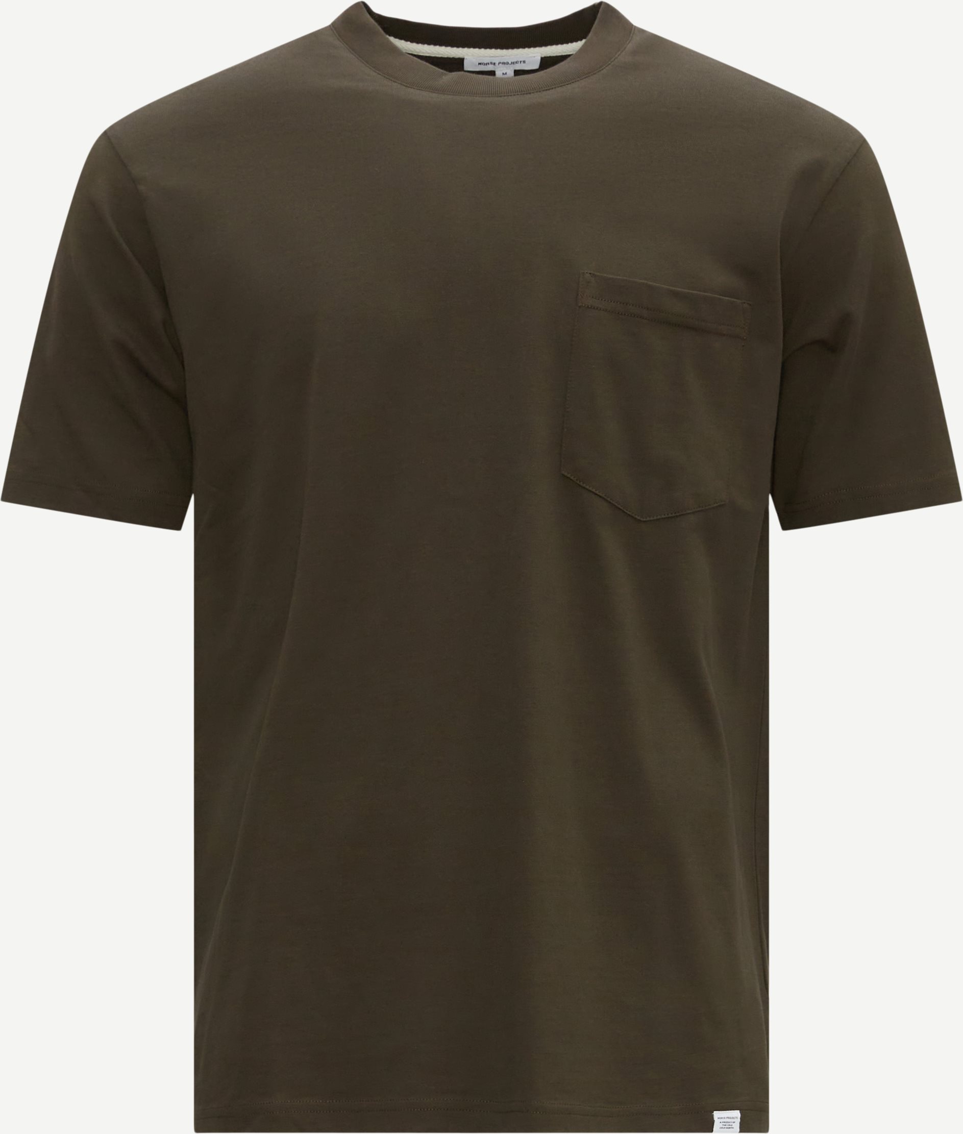 Norse Projects T-shirts N01-0553 JOHANNES STANDARD POCKET Army