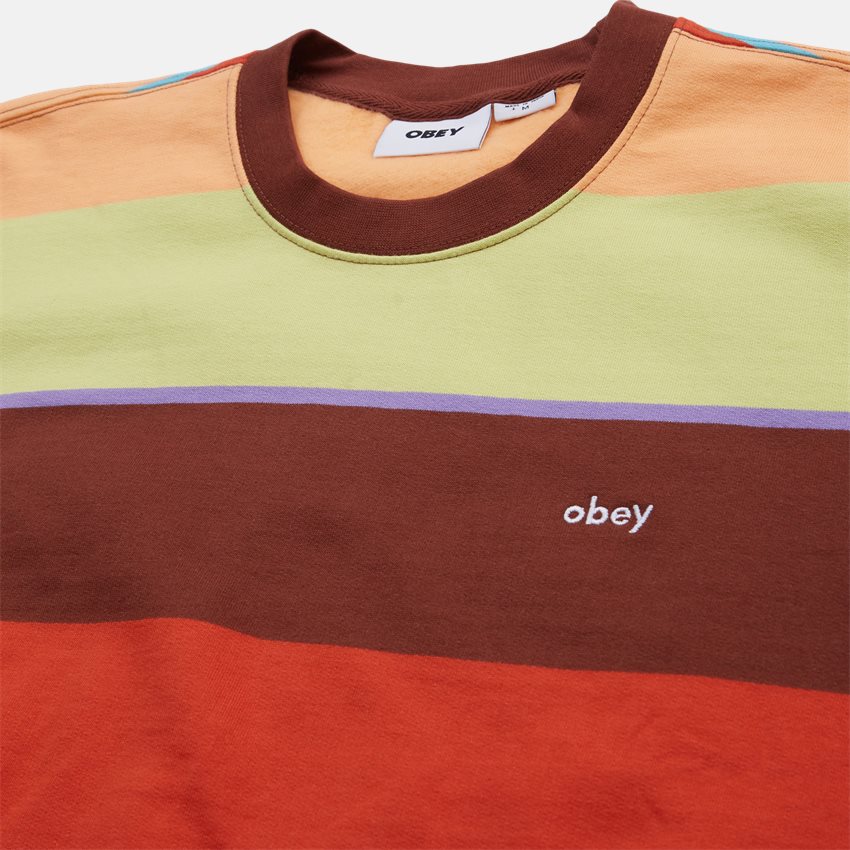 Obey Sweatshirts RESOL STRIPE 112480133 BRUN