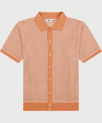 Obey T-shirts GROVE BUTTON-UP POLO 131090070 Orange