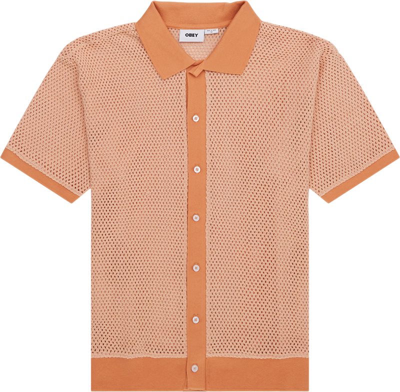 T-shirts EUR GROVE from POLO 131090070 Obey ORANGE BUTTON-UP 40