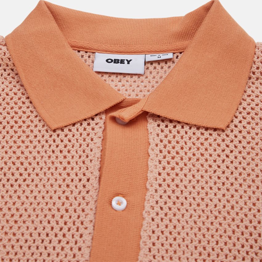 Obey T-shirts GROVE BUTTON-UP POLO 131090070 ORANGE