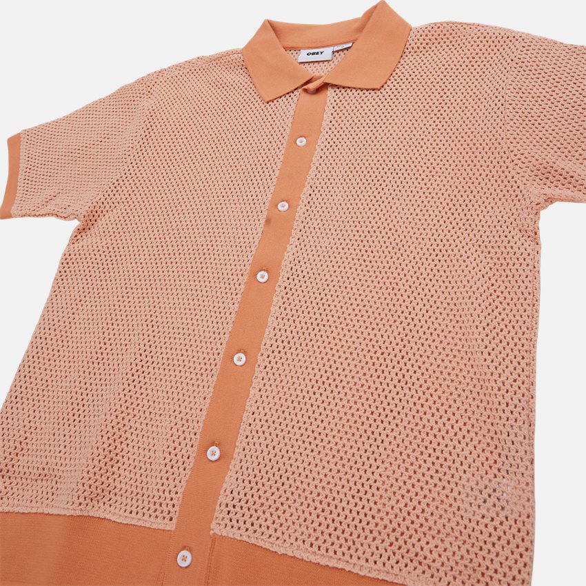 Obey T-shirts GROVE BUTTON-UP POLO 131090070 ORANGE