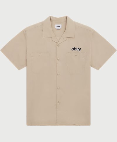 Obey Shirts CLOCK IN WOVEN 181210372 Sand