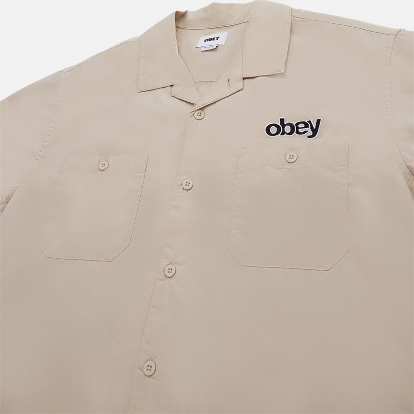 Obey Skjorter CLOCK IN WOVEN 181210372 SAND