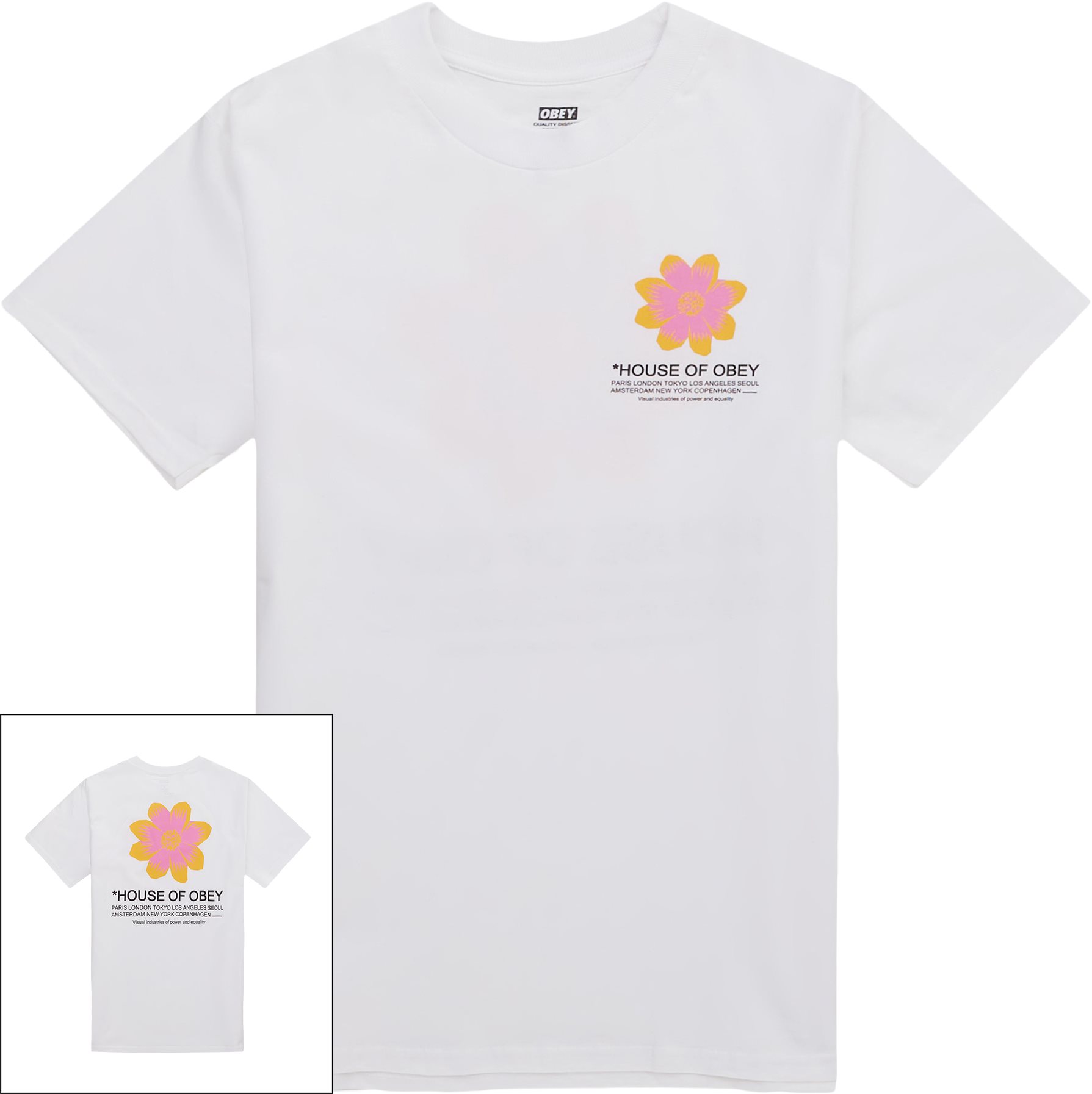 Obey T-shirts HOUSE OF OBEY FLOWER 165263414 Vit