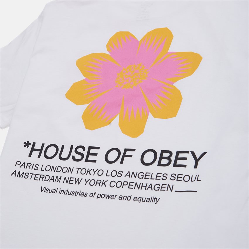 Obey T-shirts HOUSE OF OBEY FLOWER 165263414 HVID