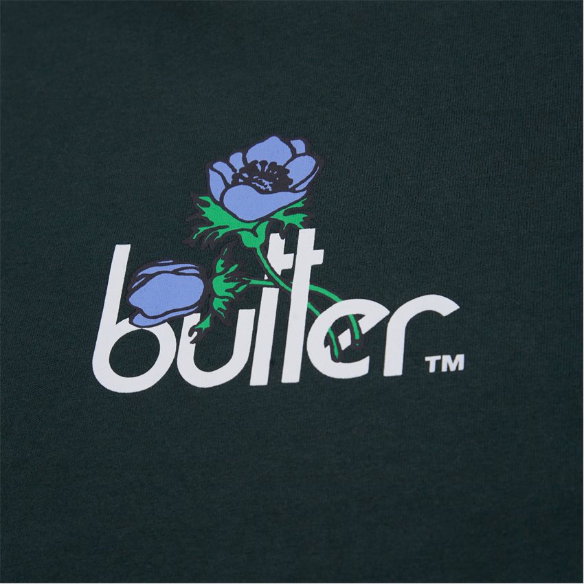 Butter Goods T-shirts WINDFLOWERS TEE GRØN
