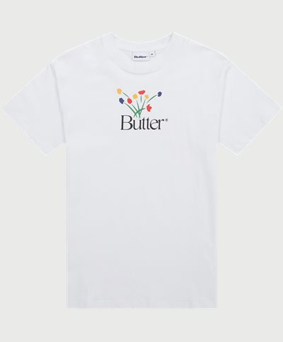 Butter Goods T-shirts BOUQUET TEE White