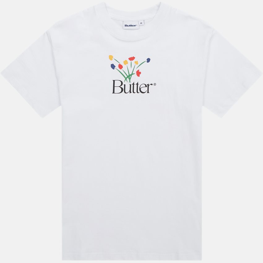 Butter Goods T-shirts BOUQUET TEE HVID