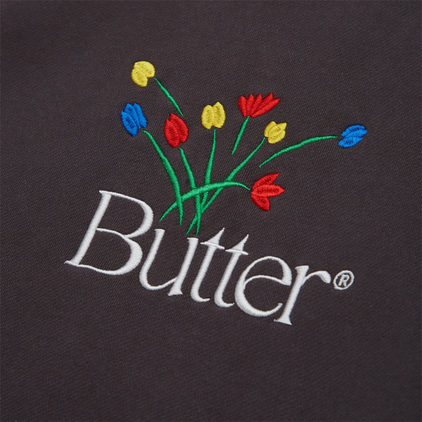 Butter Goods Sweatshirts BOUQUET PULLOVER GRÅ
