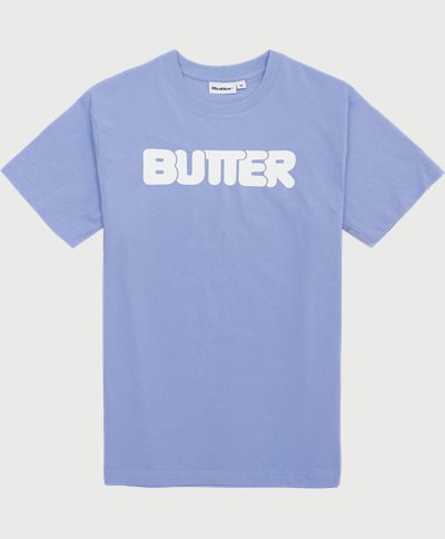 Butter Goods T-shirts ROUNDED LOGO TEE Blue