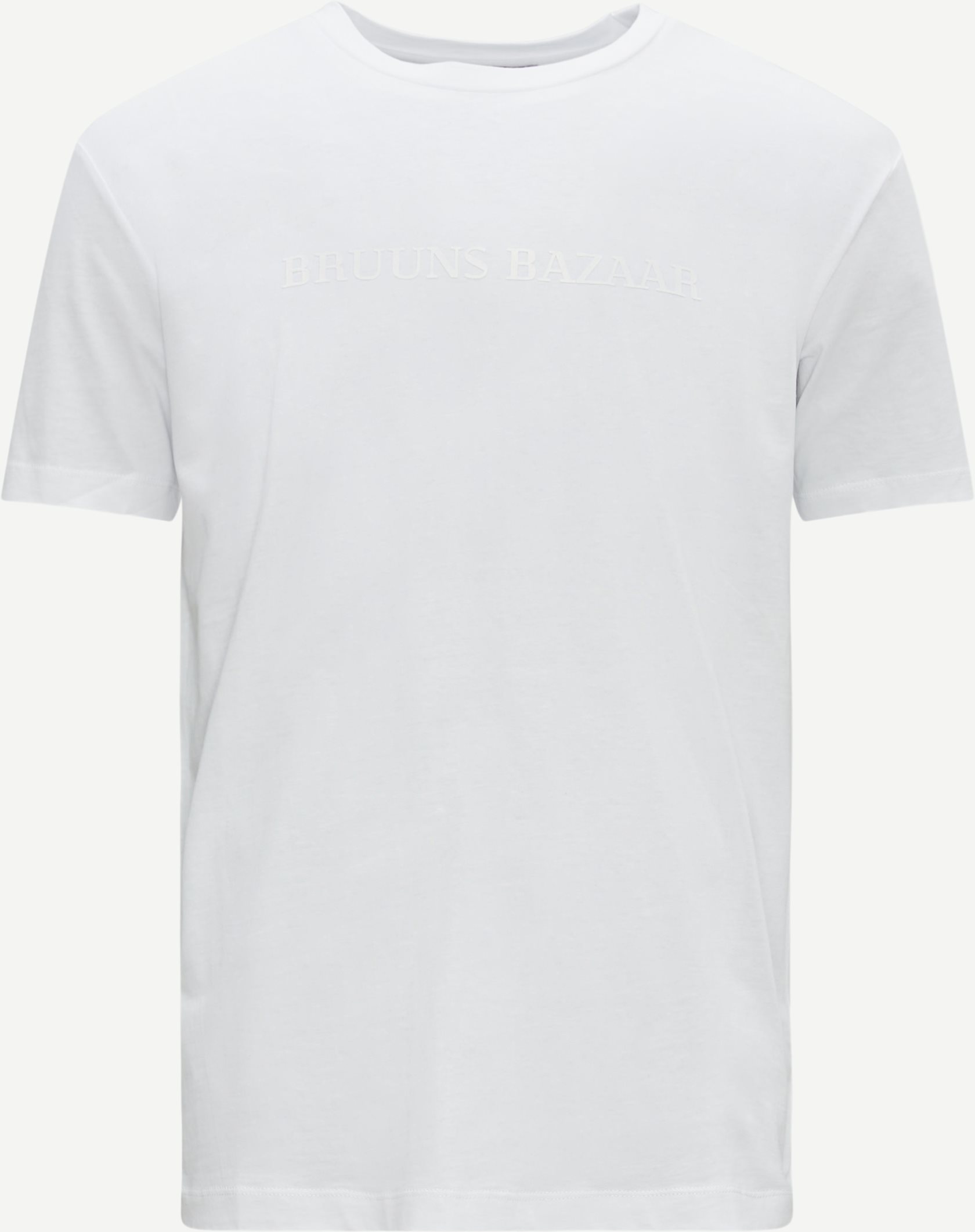 Bruuns Bazaar T-shirts GUS LOGO TEE BBM1542 Hvid