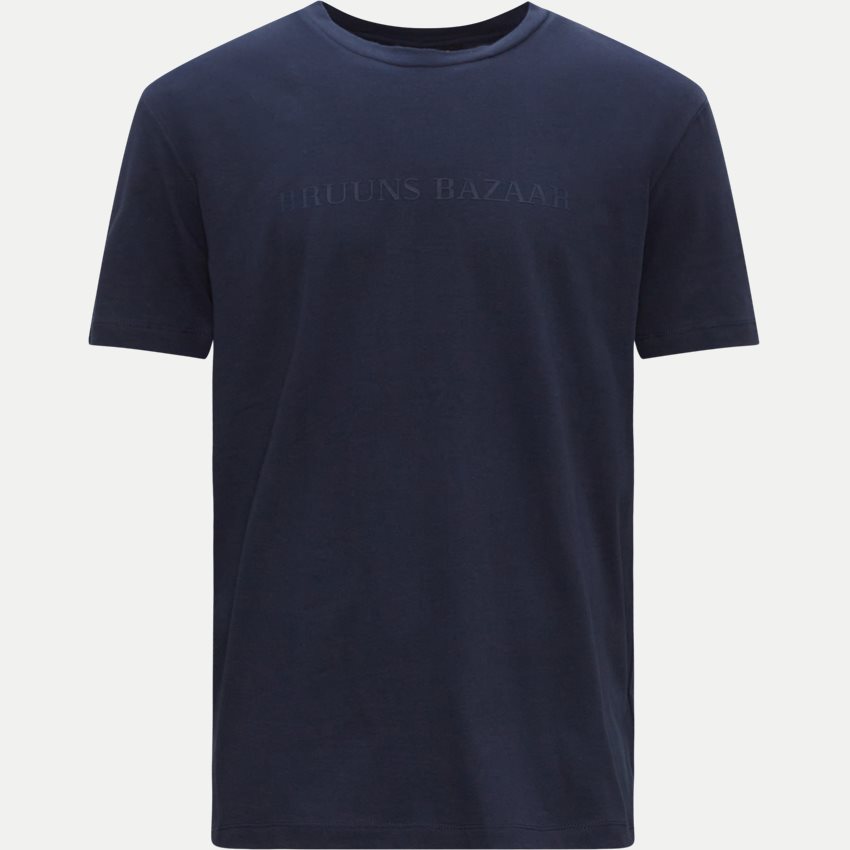 Bruuns Bazaar T-shirts GUS LOGO TEE BBM1542 NAVY