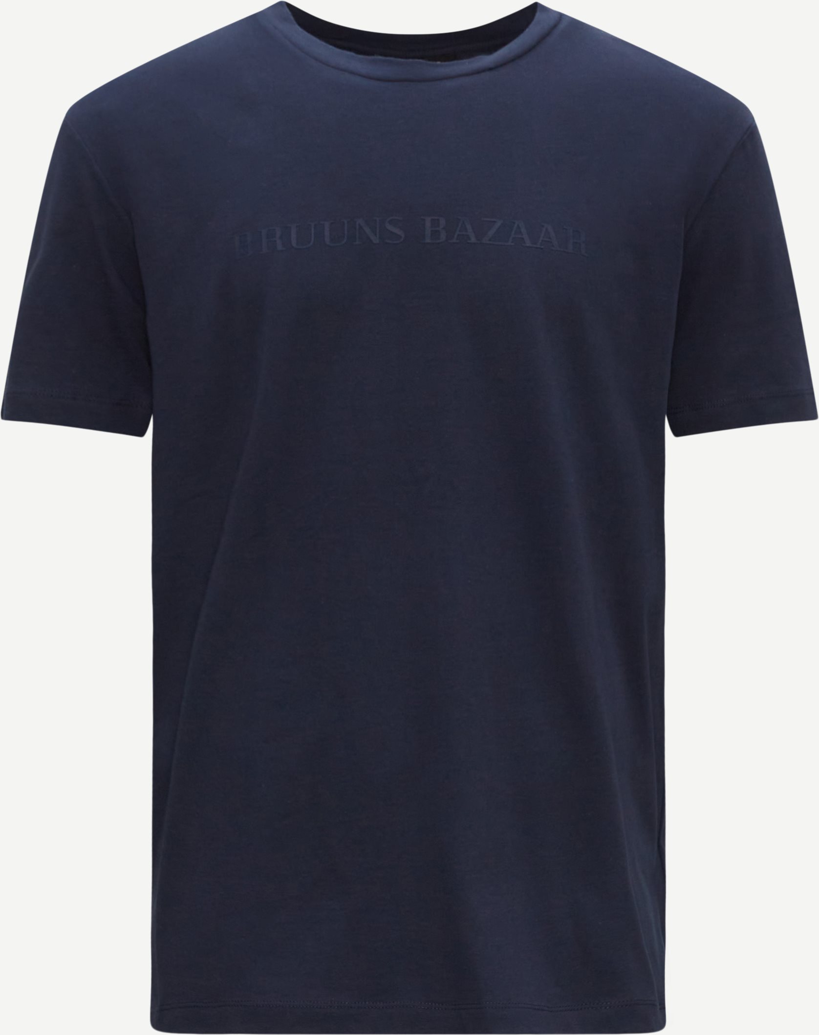 Bruuns Bazaar T-shirts GUS LOGO TEE BBM1542 Blå
