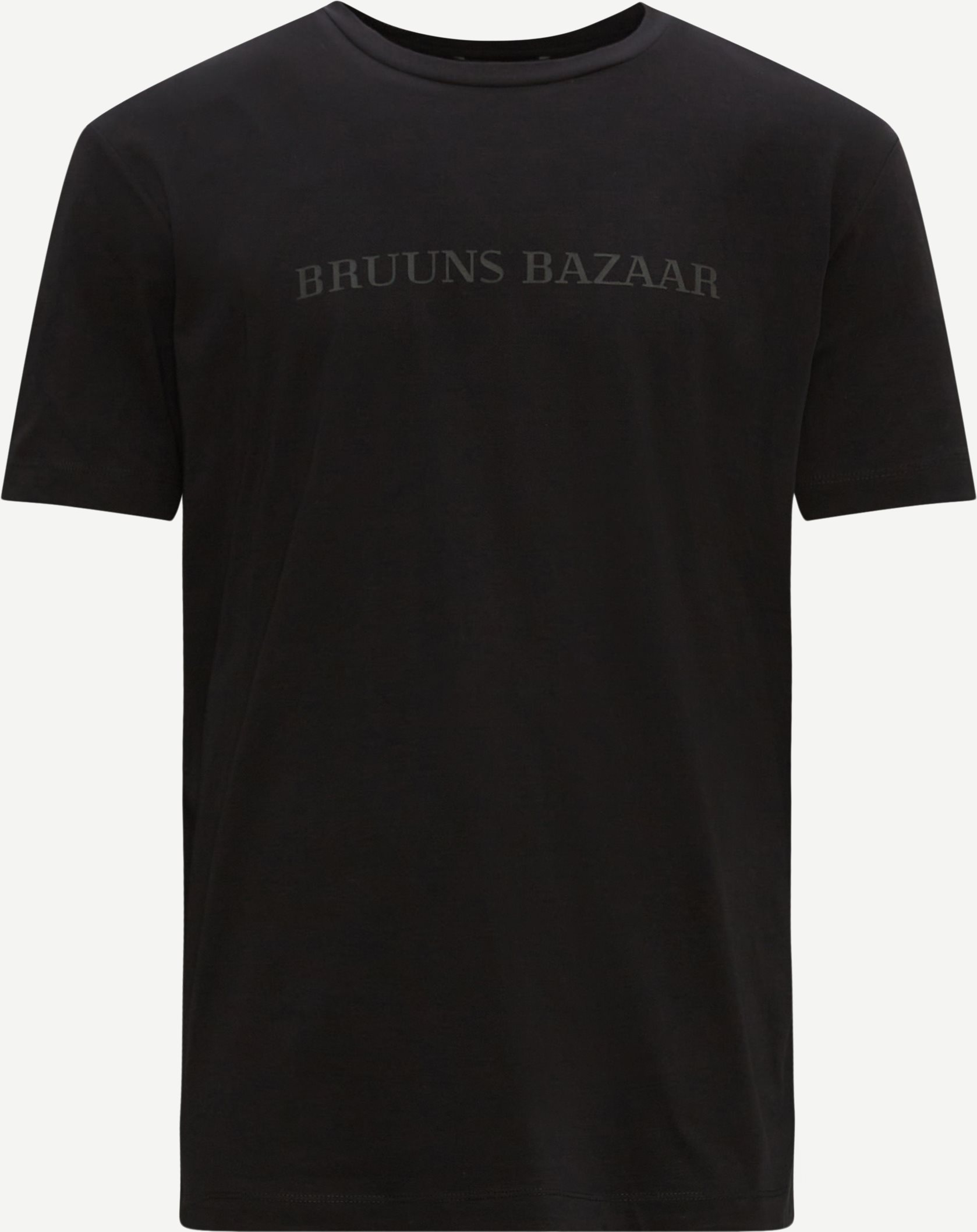 Bruuns Bazaar T-shirts GUS LOGO TEE BBM1542 Svart