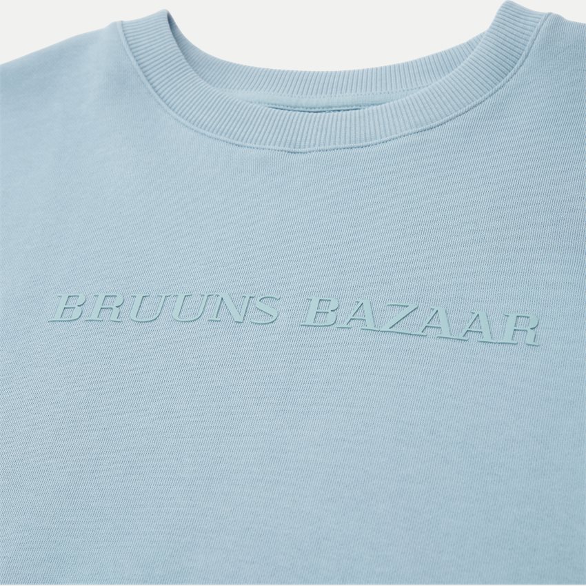 Bruuns Bazaar Sweatshirts BIRK CREW NECK BBM1279 BLÅ
