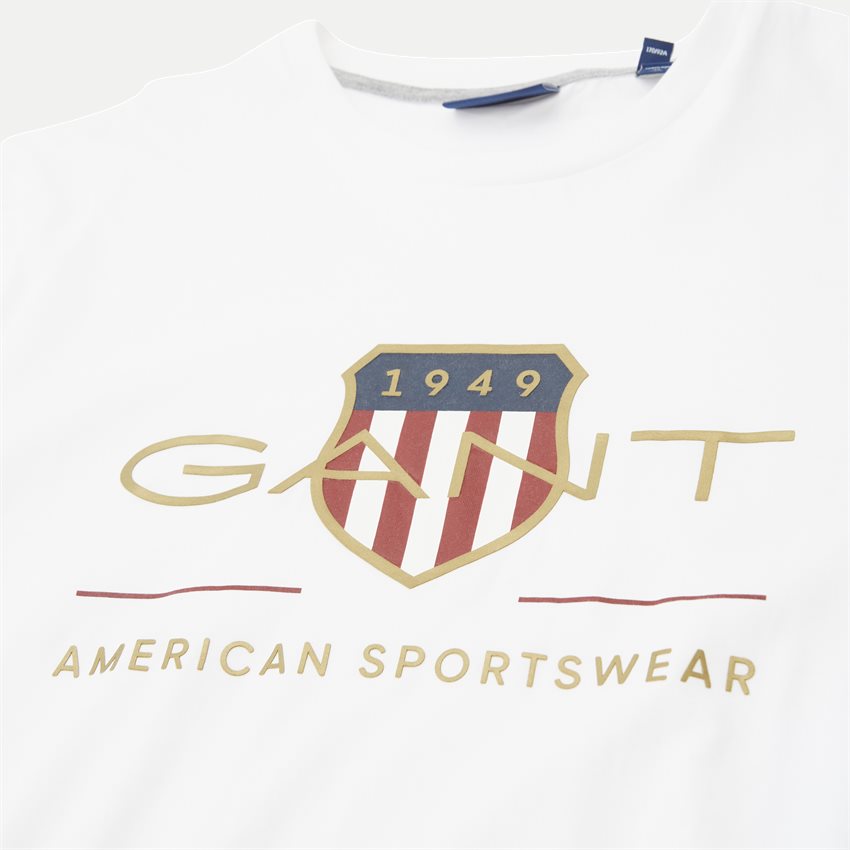 Gant T-shirts D2 ARCHIVE SHIELD SS T-SHIRT 2003099 WHITE