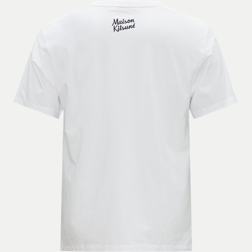 Maison Kitsuné T-shirts KM00145KJ0008 DRESSED FOX REG T HVID