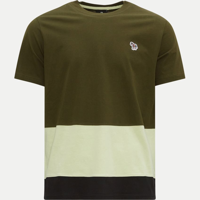 PS Paul Smith T-shirts 056YZ-K20064 PANEL T-SHIRT ZEBRA ARMY