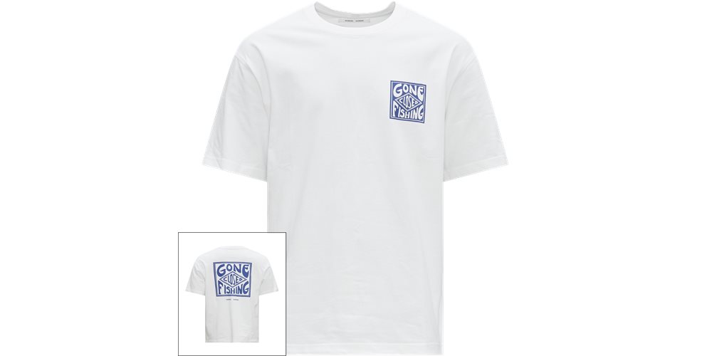 GONE FISHING UNI T-SHIRT 11725 T-shirts WHITE from Samsøe Samsøe 47 EUR