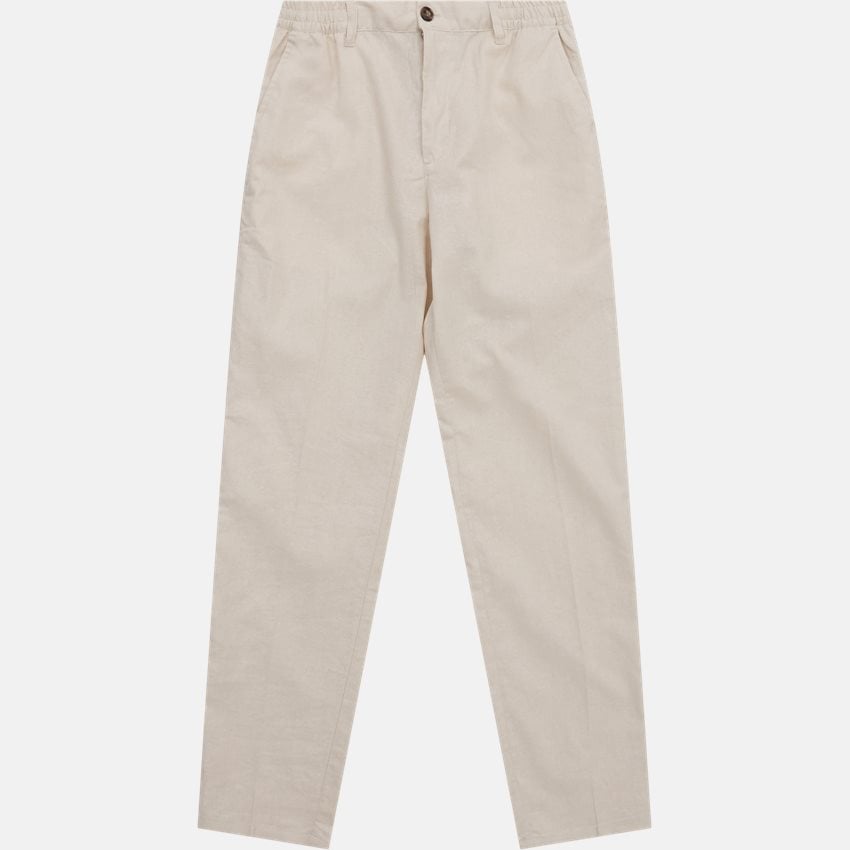 Les Deux Trousers PINO LINEN PANTS LDM510072 IVORY MELANGE/ORANGE