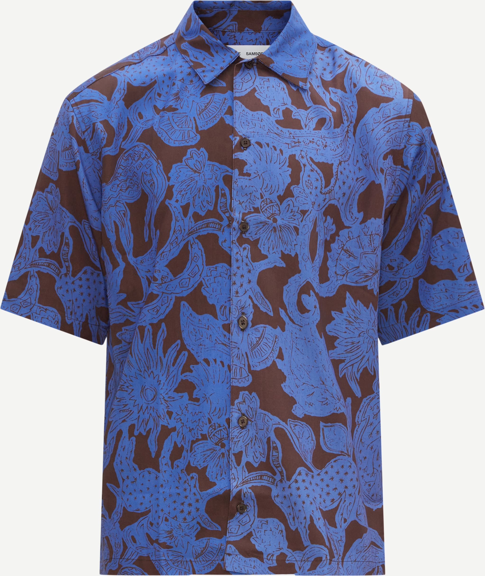 Samsøe Samsøe Kortærmede skjorter AYO X SHIRT 10527 Blå