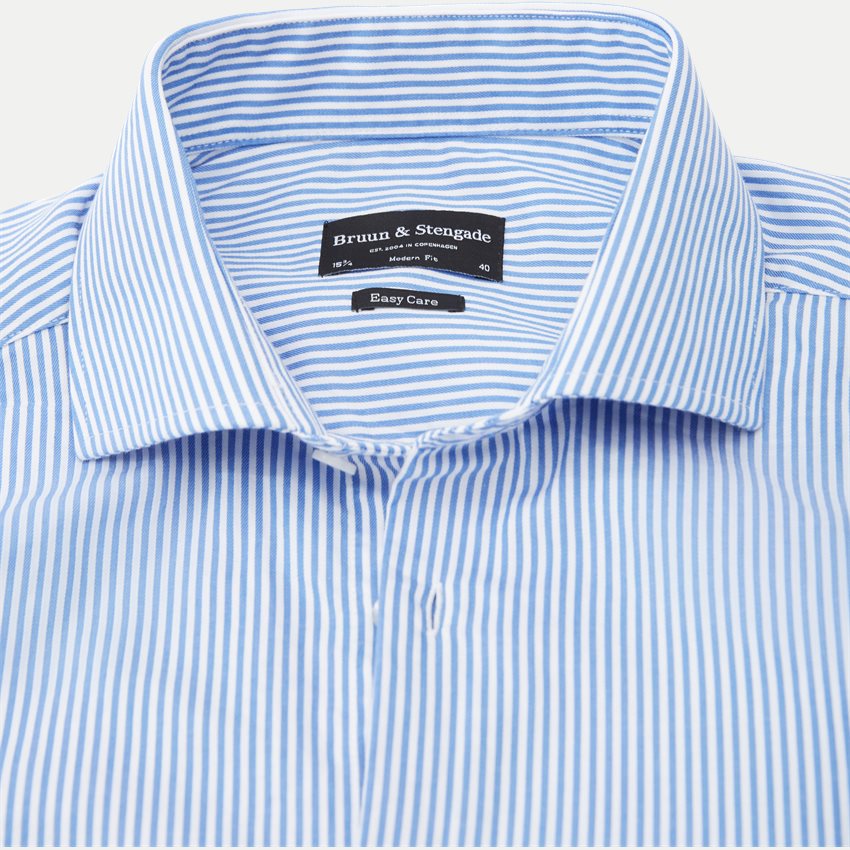 Bruun & Stengade Shirts KANE SHIRT 16004 BLUE/WHITE