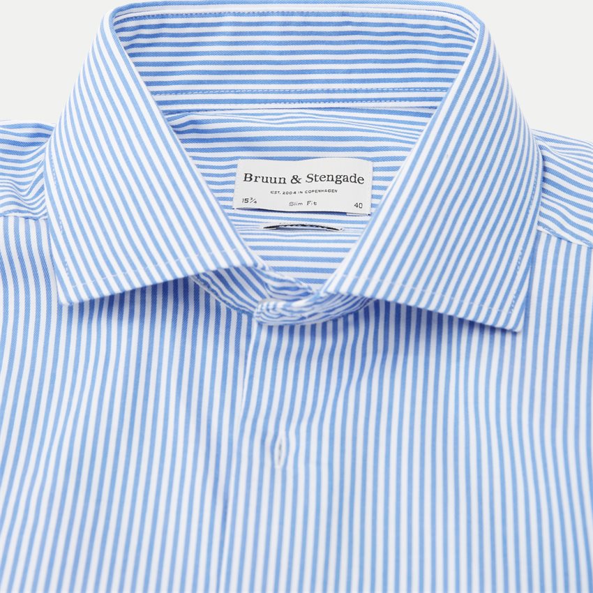 Bruun & Stengade Shirts VAUGHN SHIRT 15006 BLUE/WHITE