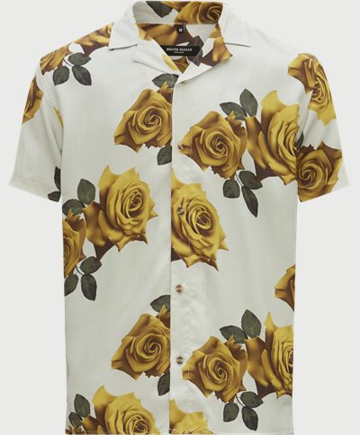 Bruuns Bazaar Kortärmade skjortor WON HOMER FLOWER SHIRT BBM1536 Gul