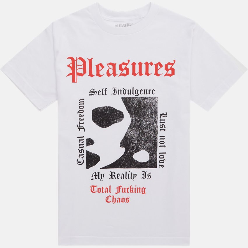 Pleasures T-shirts REALITY TEE WHITE