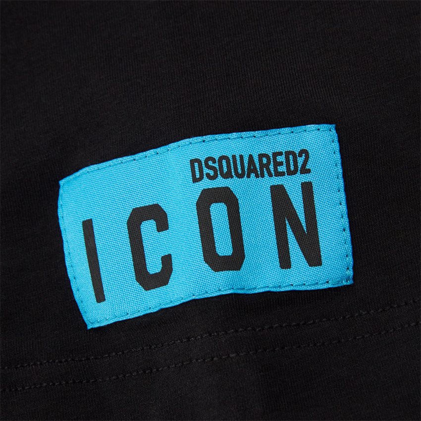 Dsquared2 T-shirts D9M204480 ICON PATCH SORT/BLÅ