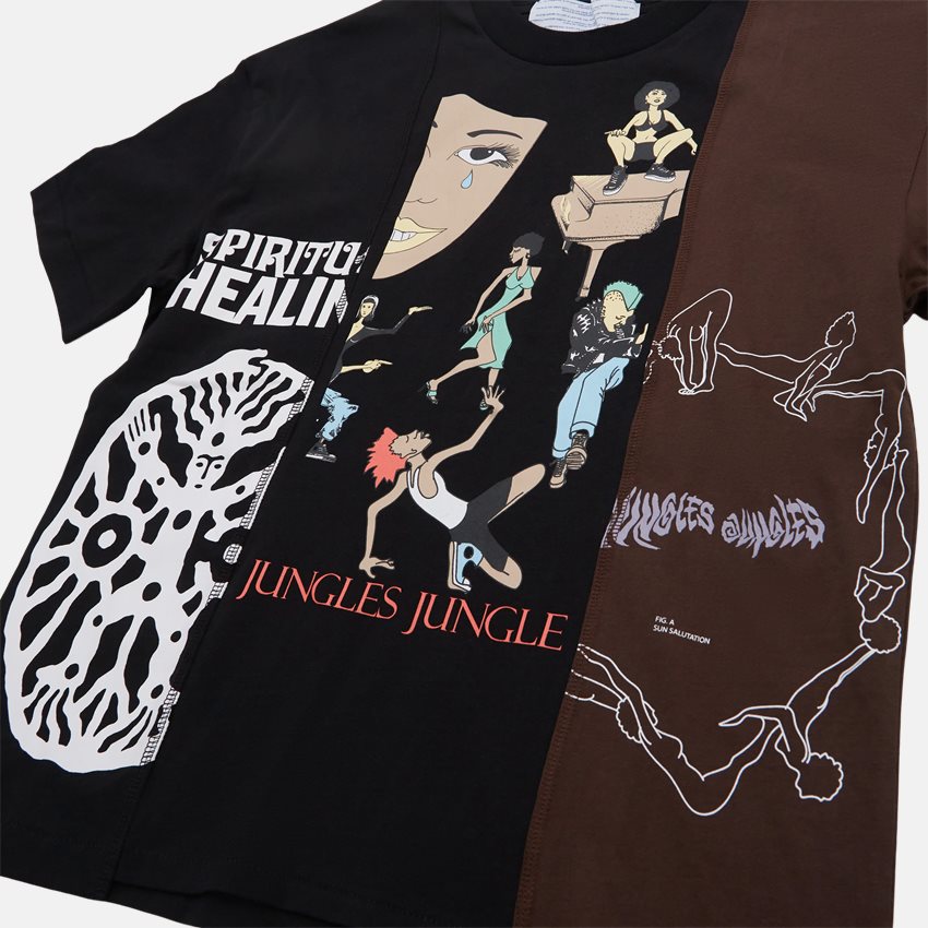 Jungles Jungles T-shirts SPRITUAL HEALING TEE BLACK/BROWN