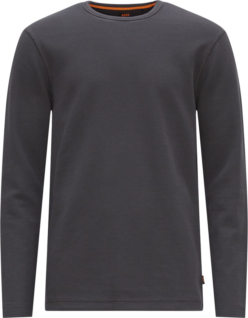 BOSS - Slim-fit long-sleeved T-shirt in waffle cotton