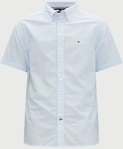 Tommy Hilfiger Short-sleeved shirts 31786 AIRY COTTON LINEN RF SHIRT Blue