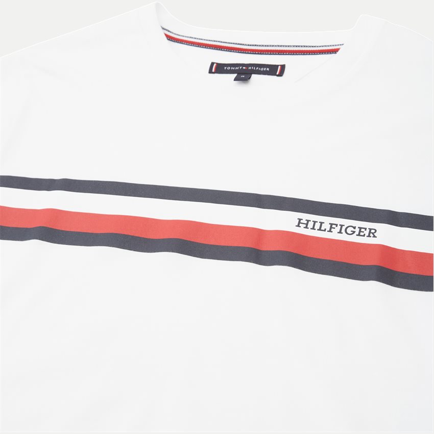 Tommy STRIPE from Hilfiger EUR MONOTYPE HVID 32119 CHEST T-shirts RWB 40