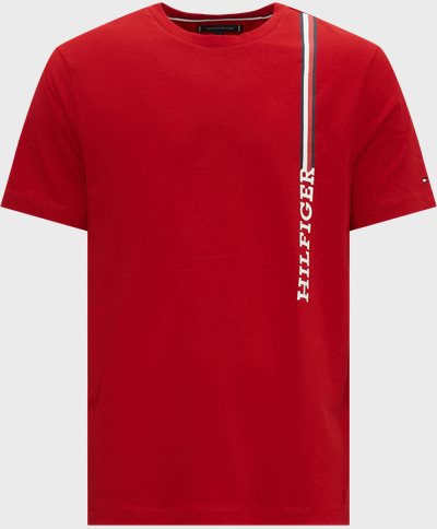 Tommy Hilfiger T-shirts 32118 RWB MONOTYPE VERTICAL STR Rød